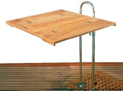 Foldable teak table top 70x90 cm 